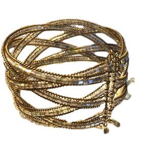 Mesh Bracelet with Opalescene Beads